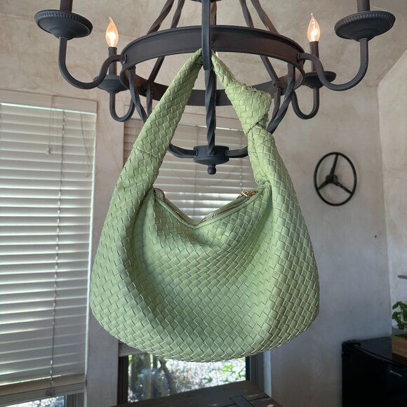 Melie Bianco Handbags - Anthropologie Melie Bianco Light Green Slouchy Shoulder Bag, EUC